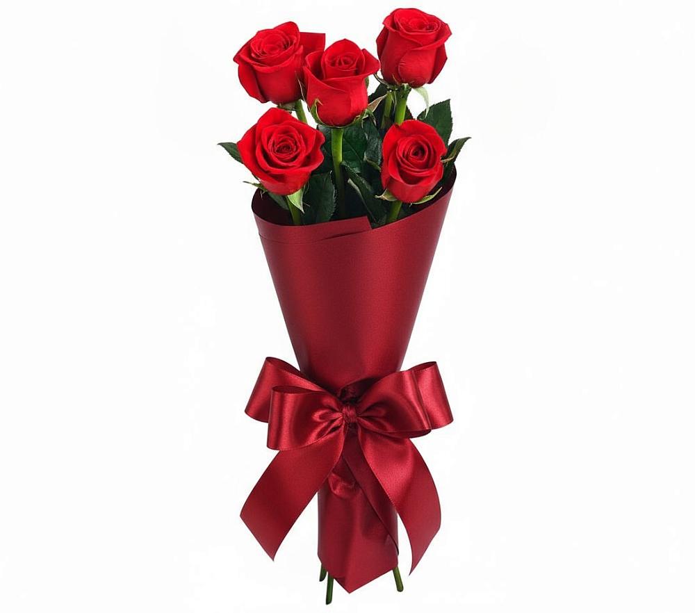 Букет 5 Красных роз Эдлесс Лав в Протвино