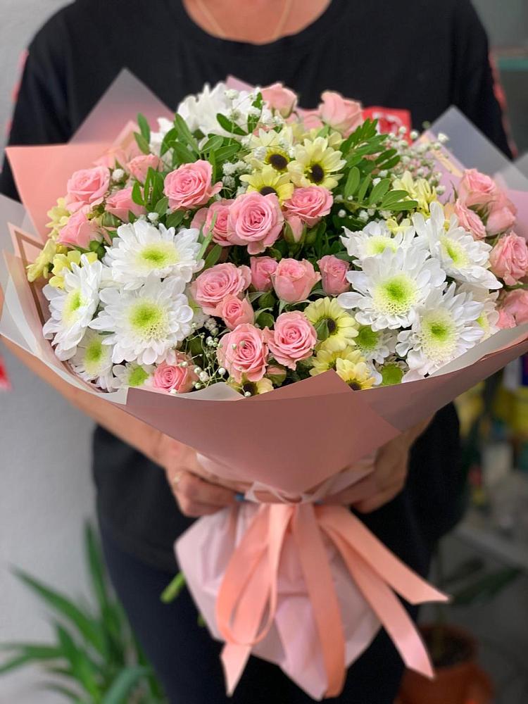 Букет цветов из: Розы и Хризантемы в Протвино