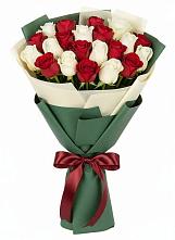 Букет Микс из красных и белых роз #REPLACE_PRED# Протвино