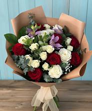 Букет цветов из:  Розы и Альстромерии в Протвино
