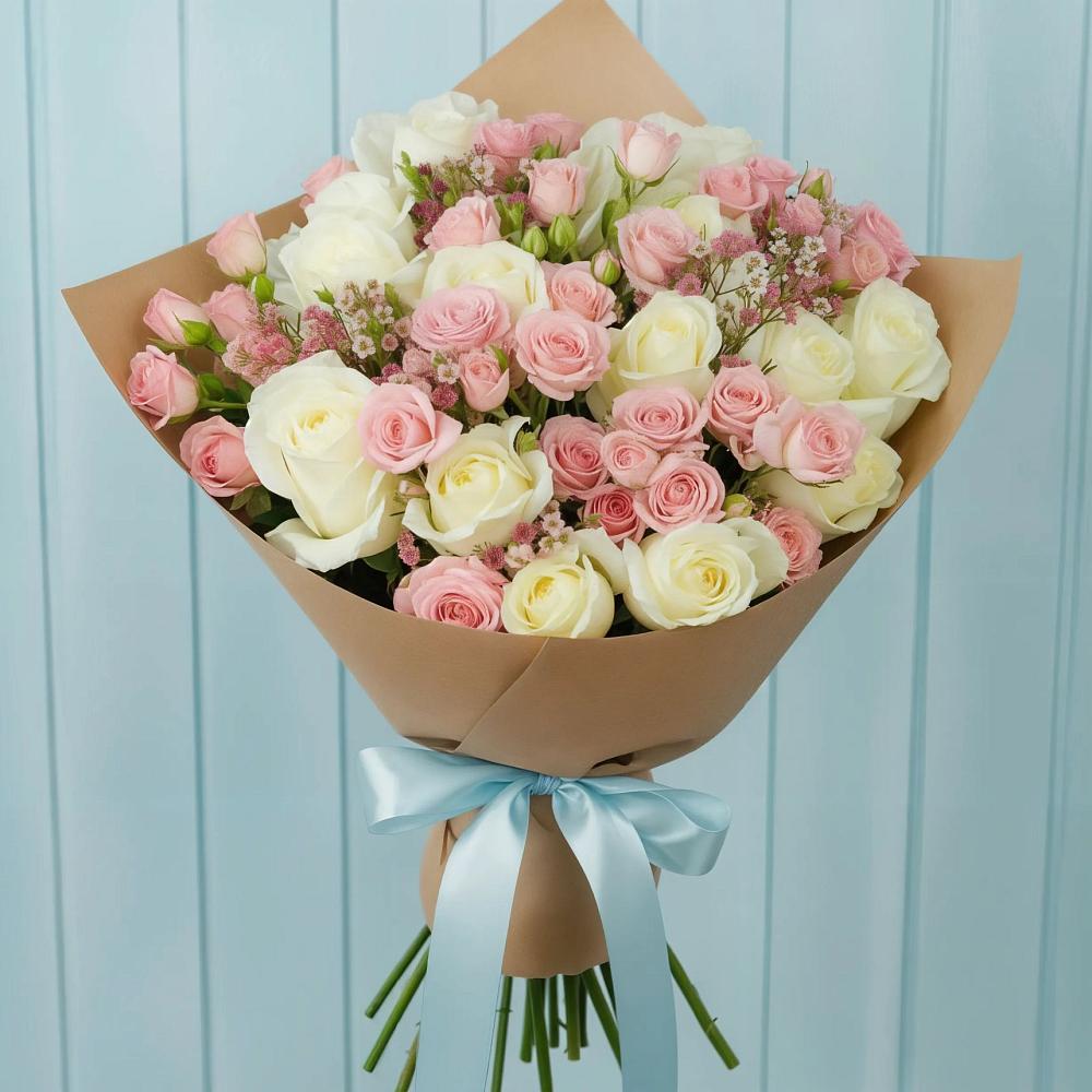 Букет цветов из: Розы в Протвино