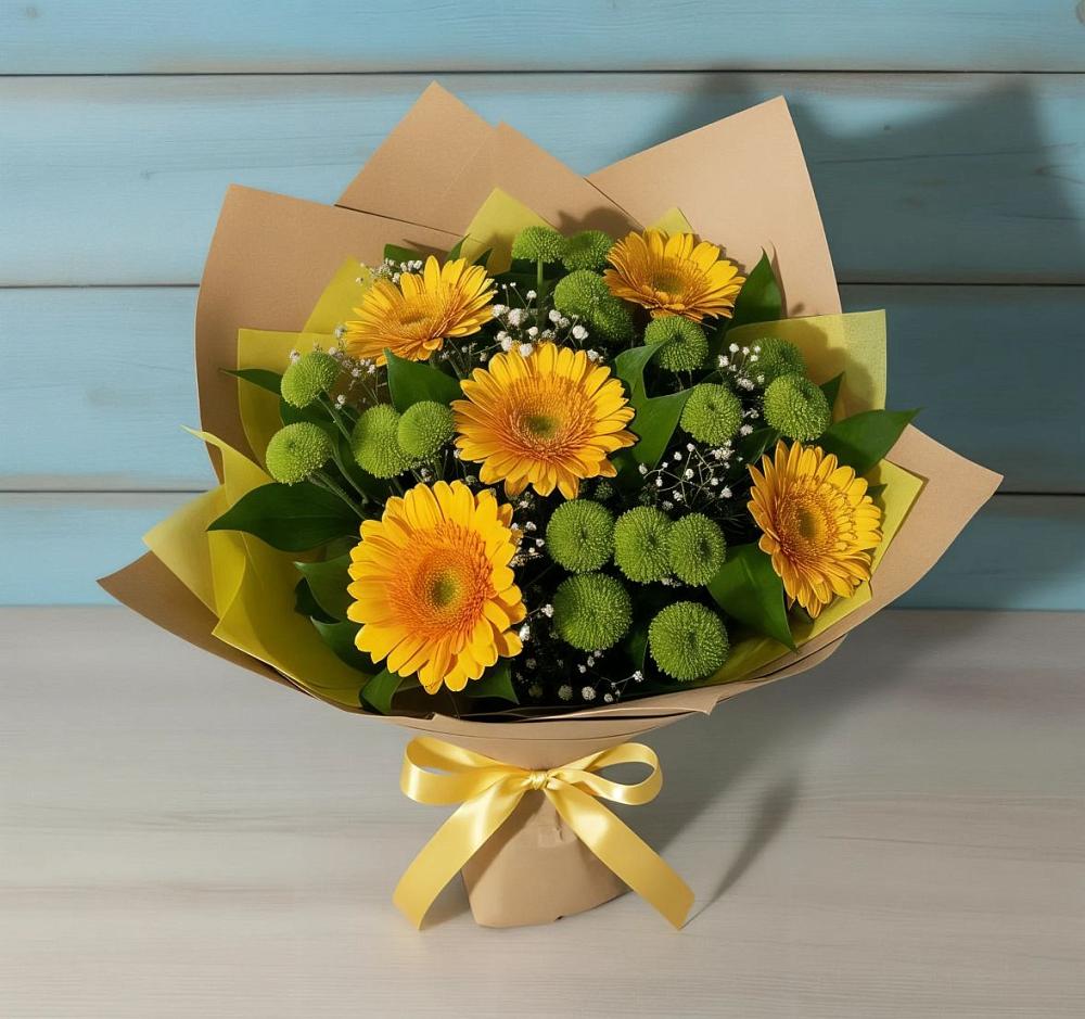 Букет цветов из: Герберы и Хризантемы в Протвино