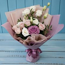 Букет цветов из:  Розы и Лизиантусы #REPLACE_PRED# Протвино