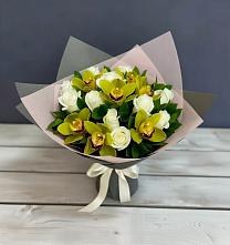 Букет цветов из:  Орхидеи и Розы в Протвино