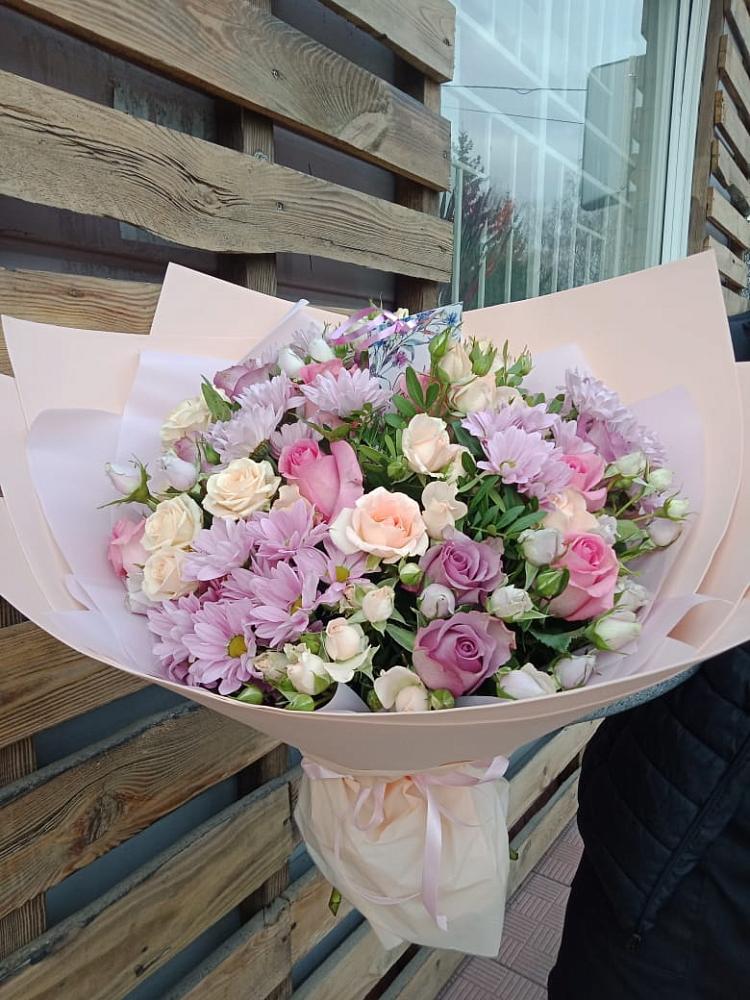 Букет цветов из: Розы и Хризантемы в Протвино