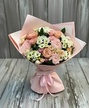 Букет цветов из:  Гвоздики, Розы и Хризантемы в Протвино