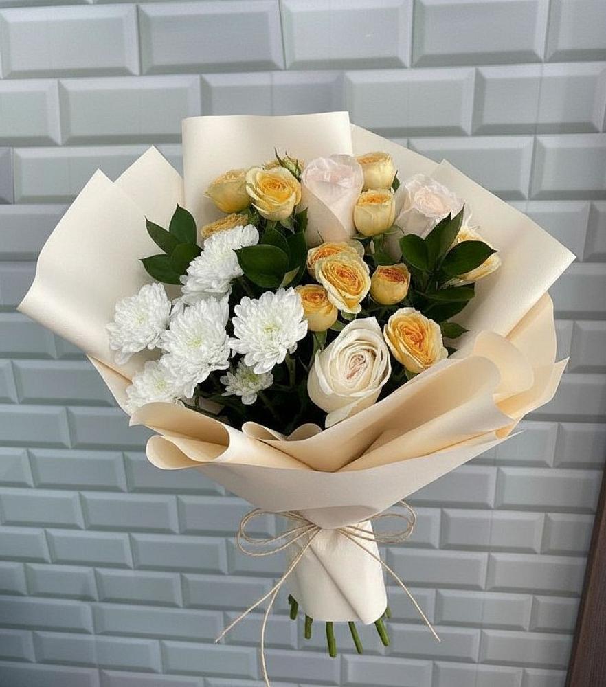 Букет цветов из: Розы и Хризантемы в Протвино