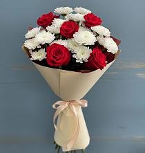 Букет цветов из:  Розы и Хризантемы в Протвино