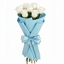 Букет 7 белых роз Проуд в Протвино