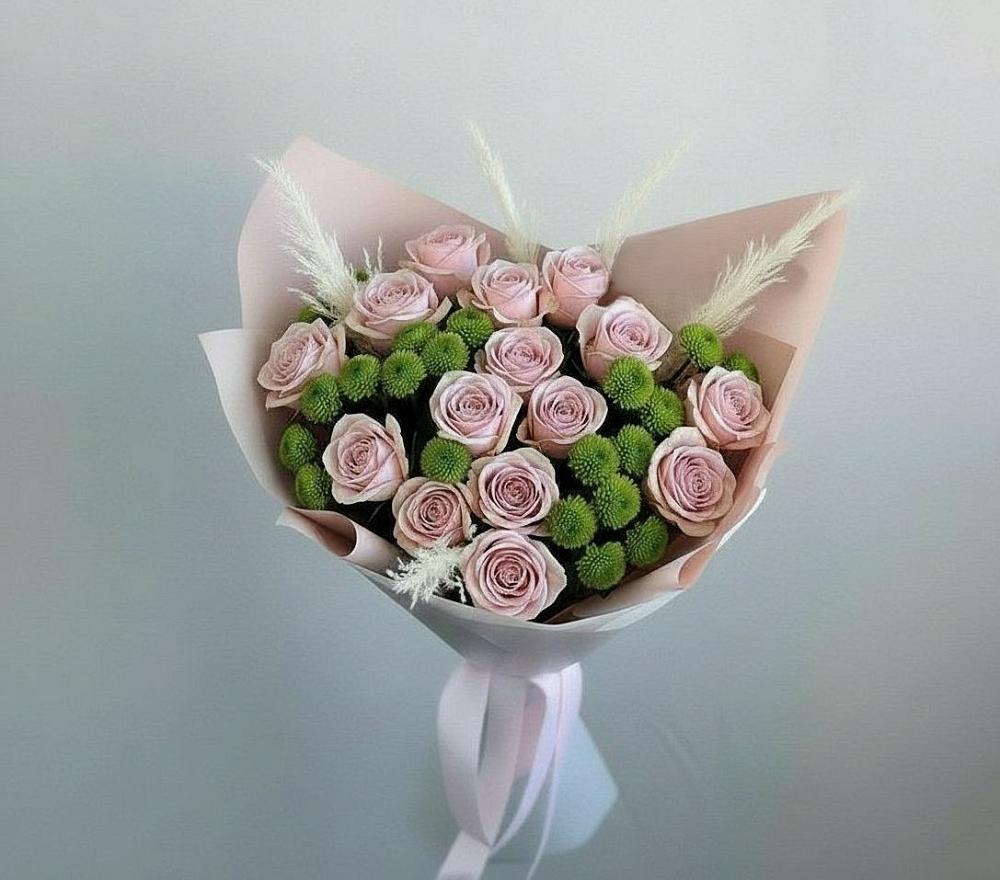 Букет цветов из: Розы и Хризантемы в Протвино