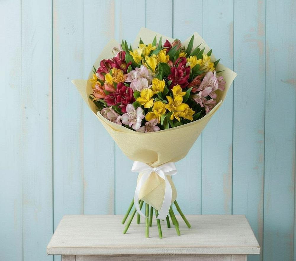 Букет цветов из: Альстромерии в Протвино