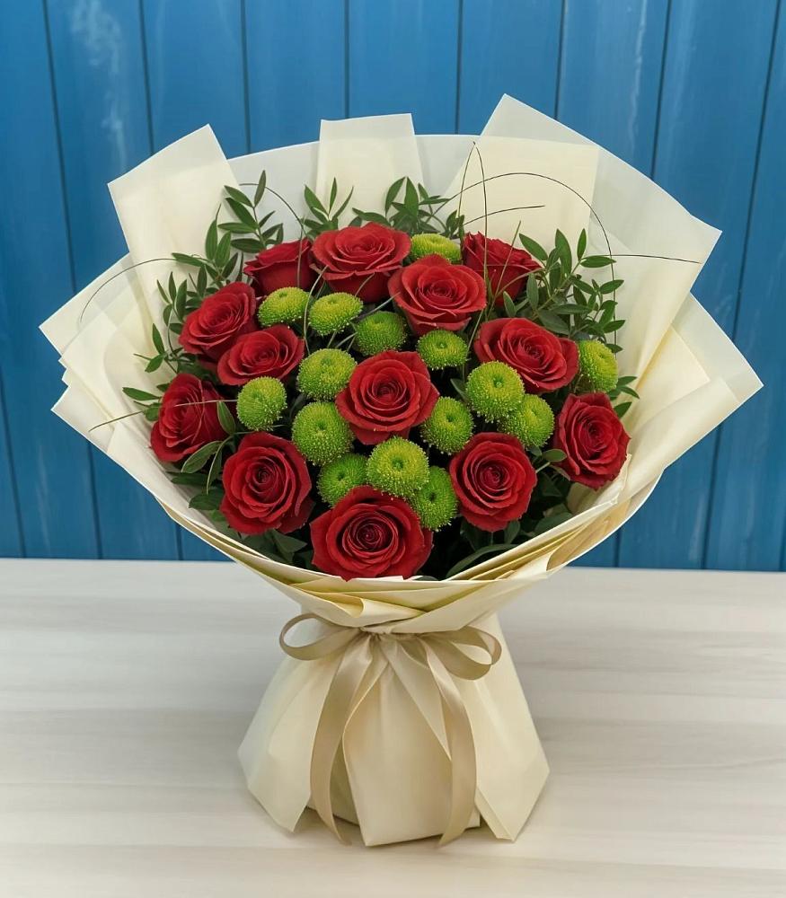 Букет цветов из: Розы и Хризантемы в Протвино