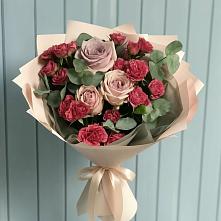 Букет цветов из:  Гвоздики и Розы #REPLACE_PRED# Протвино