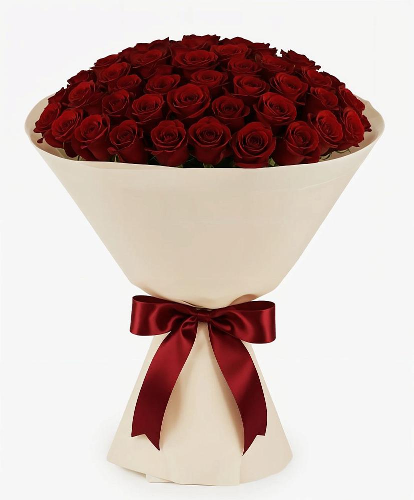 Букет 101 Бордовая роза Блэк Бакарра в Протвино