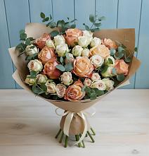 Букет цветов из:  Альстромерии и Розы #REPLACE_PRED# Протвино