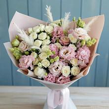 Букет цветов из:  Альстромерии и Розы #REPLACE_PRED# Протвино